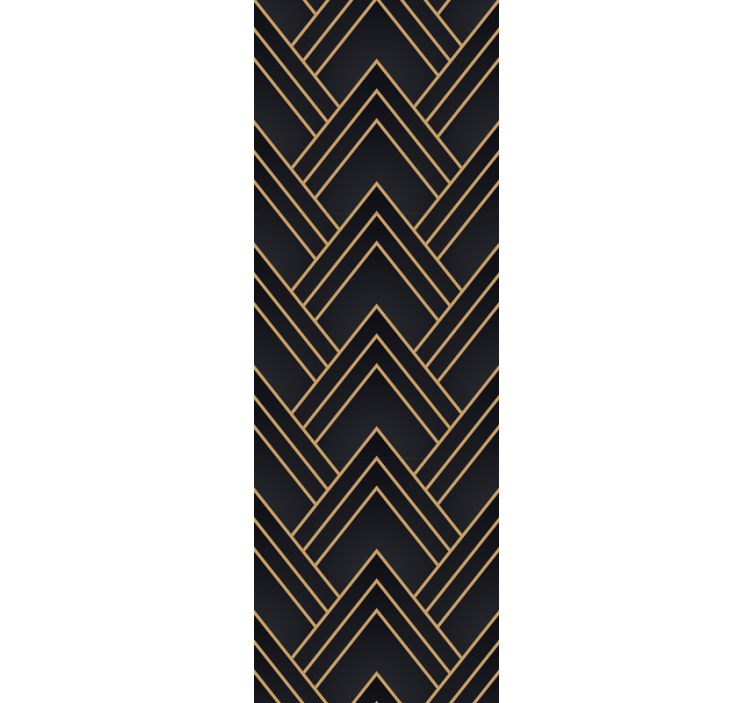 Zigzag gyldent mønster geometrisk tapet - TenStickers