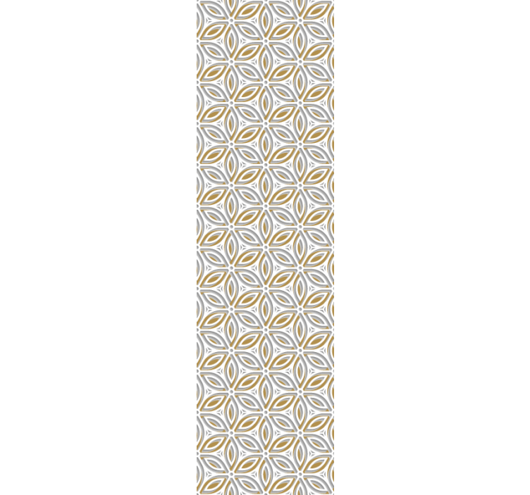 Mønstret blomstermotiv flise tapet - TenStickers