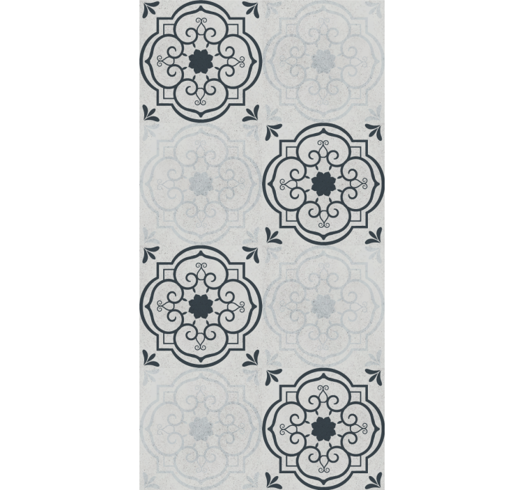 Elegante grå fliser tapet køkken - TenStickers