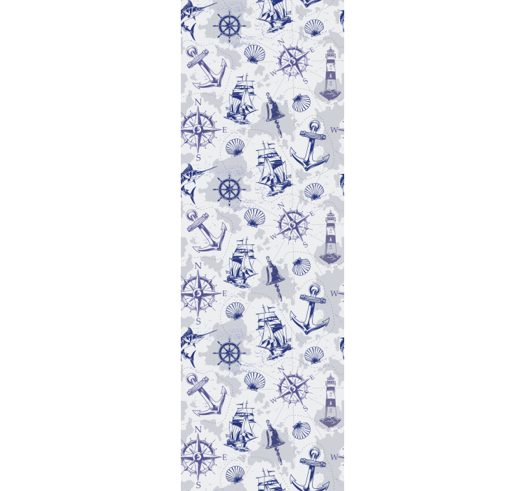 Nautiske temaelementer by tapet - TenStickers