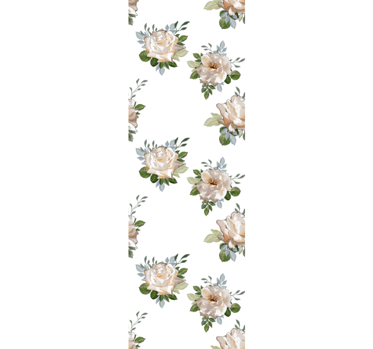 Elegante gyldne roser blomster tapet - TenStickers