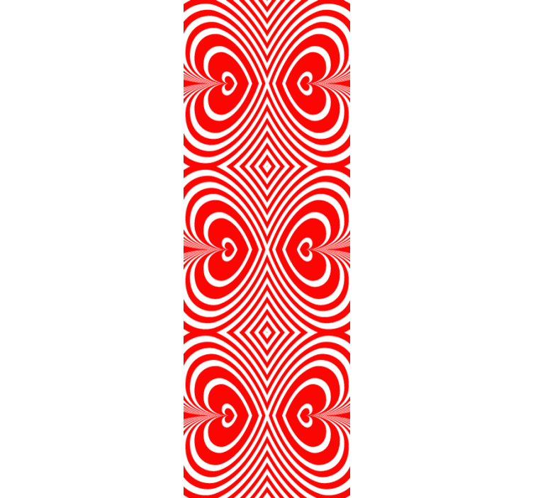 Hjerte mønster motiv geometrisk tapet - TenStickers