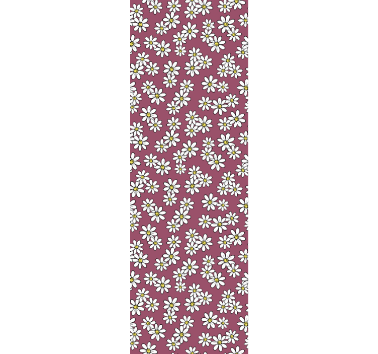 Mønster-dekor margueritter illustration tapet - TenStickers