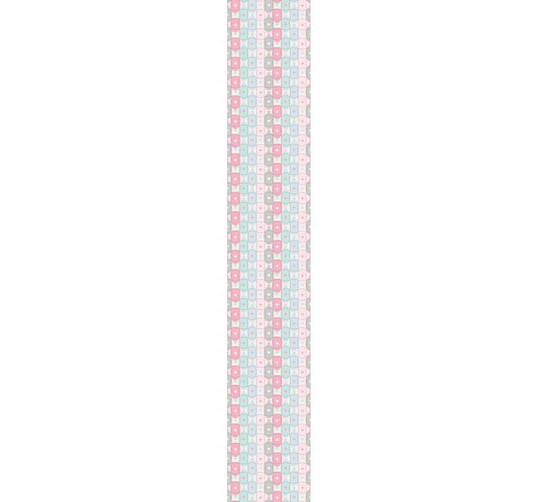 Patchwork hjerter tekstur tapet - TenStickers