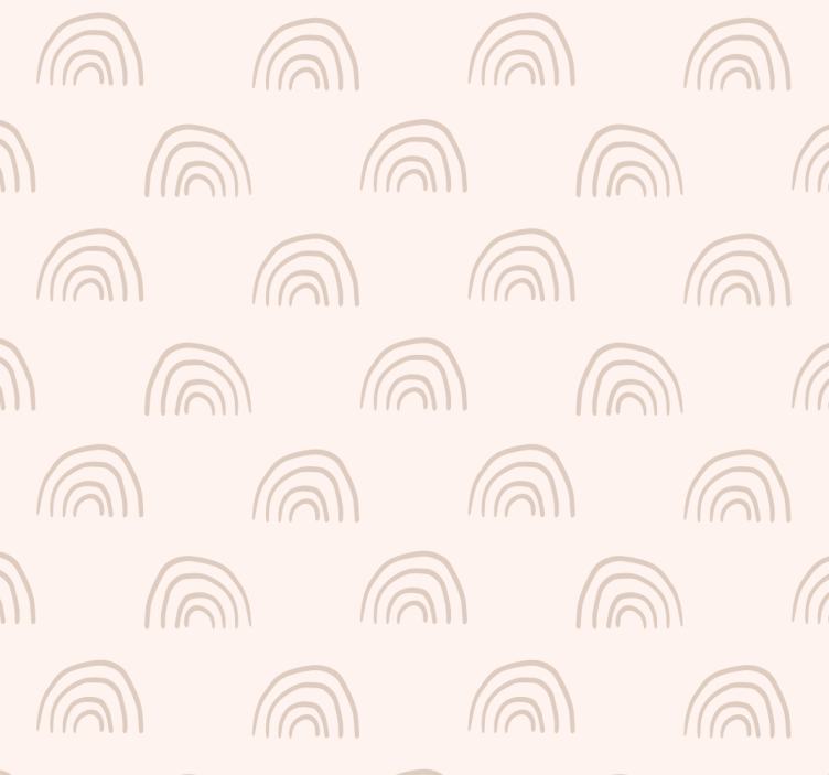 Minimalistisk regnbue baby tapet - TenStickers