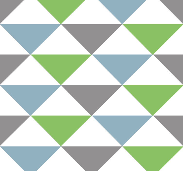 Farverige pastel trekanter tapet kontor - TenStickers