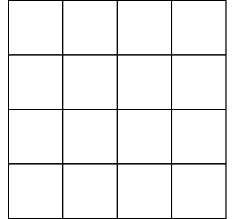 Sorte og hvide fine linjer tapet med firkanter - TenStickers