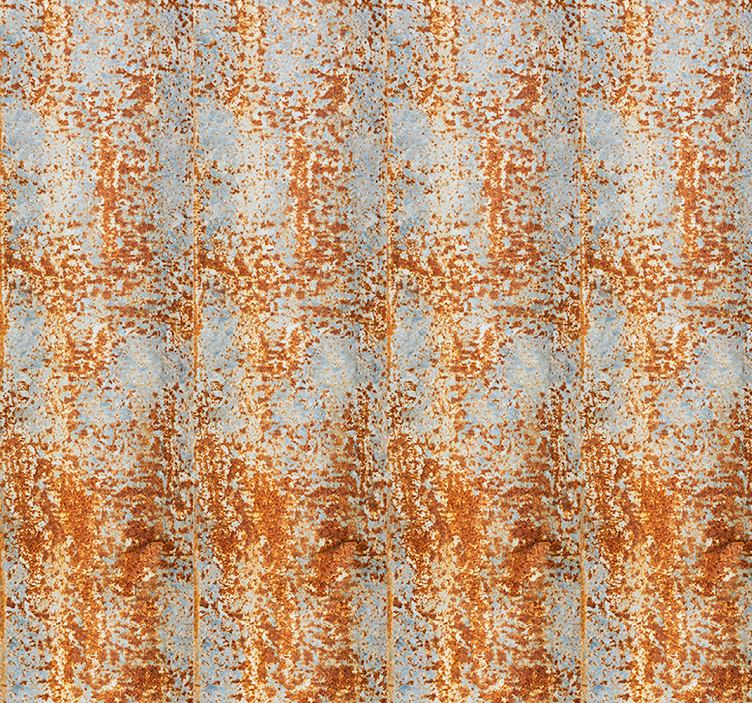 Rusten metal illusion murstenstapet - TenStickers