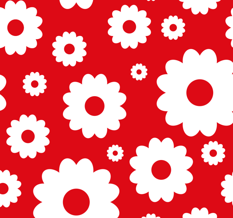 Udstilling af blomstermotiver blomster tapet - TenStickers