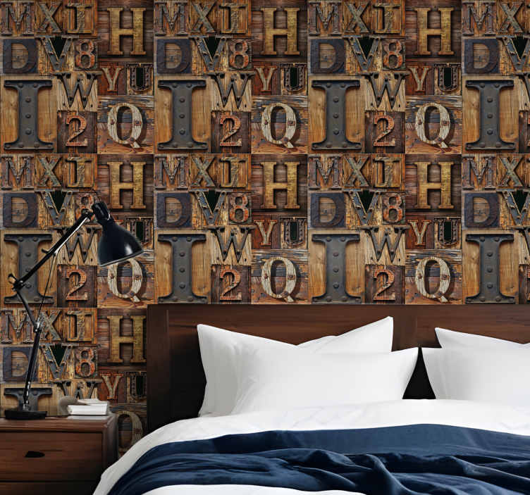 3d effekt tapet med tekst - TenStickers