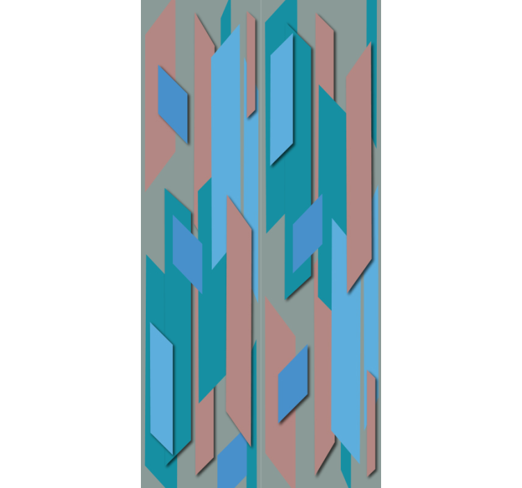 Blå lagune abstrakt tapet - TenStickers