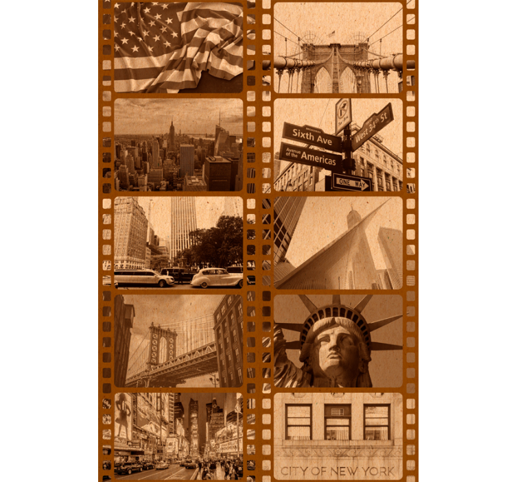 New york sepia film sceneri tapet - TenStickers