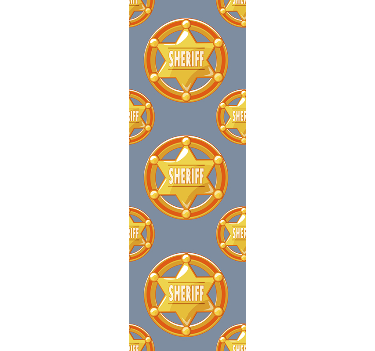 Sheriffstjerne motiv tapet til børneværelset - TenStickers