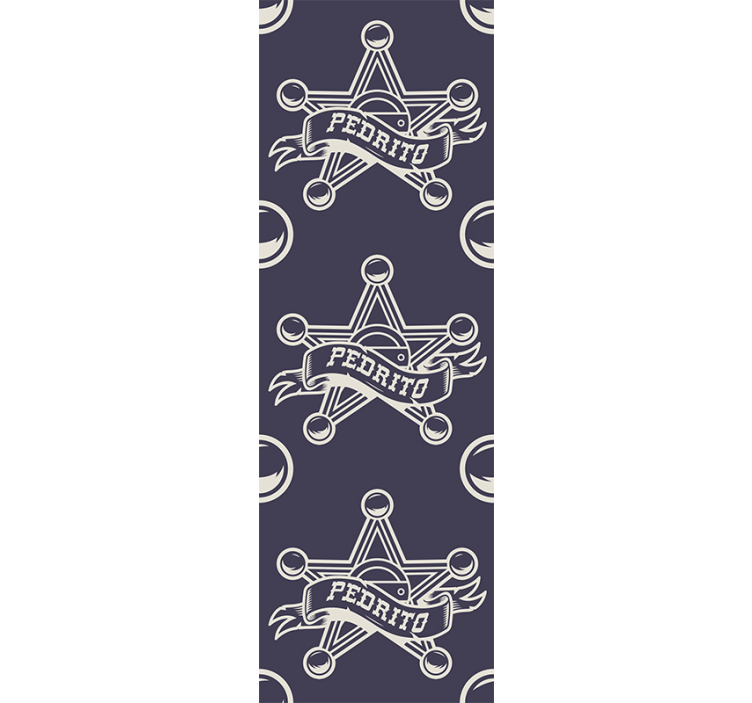 Sheriff med navn tapet til børneværelset - TenStickers