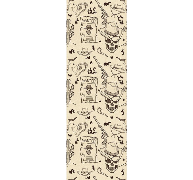 Vestlige ikoner soveværelset tapet - TenStickers