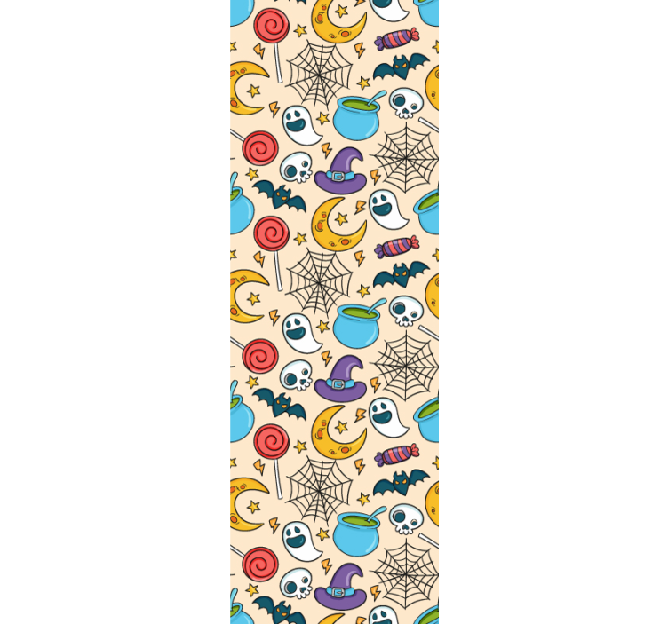 Ornamental halloween motiver teenager tapet - TenStickers