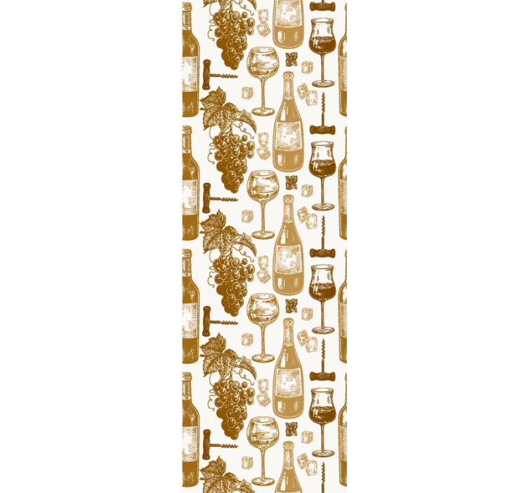 Vinflasker køkken tapet - TenStickers