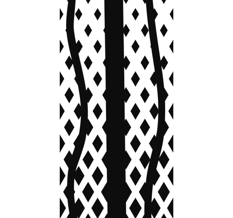 Sort tripes moderne tapet - TenStickers