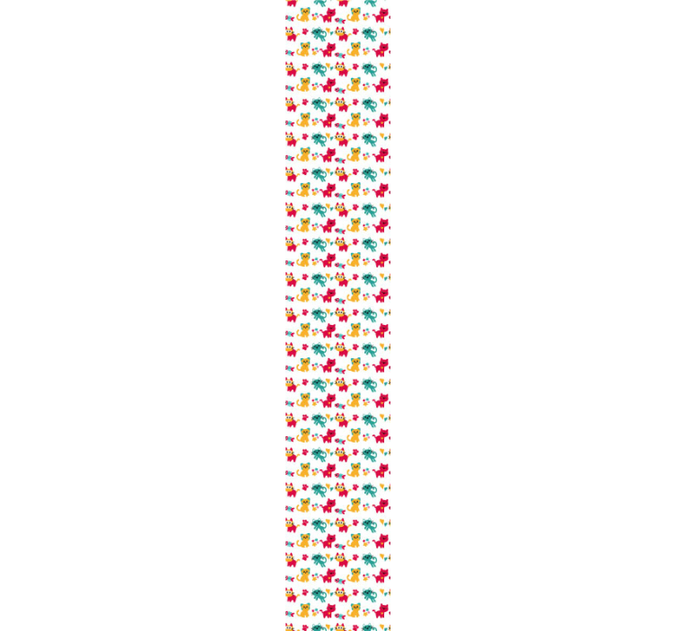 Farvet originalt mønster katte tapet - TenStickers