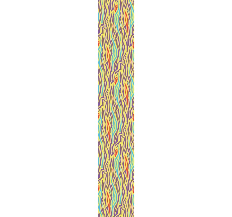 Farverige bølger abstrakt tapet - TenStickers