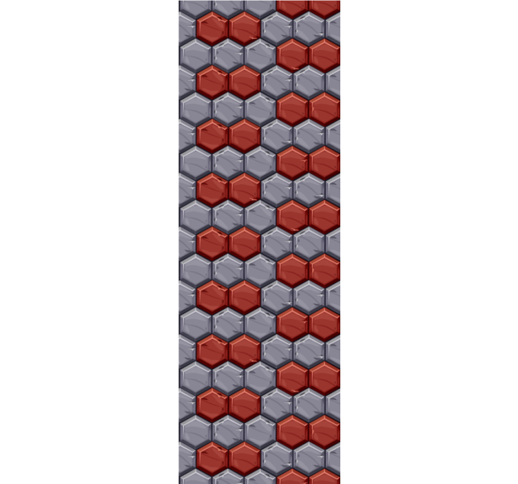 Sekskantet harmoni geometrisk tapet - TenStickers