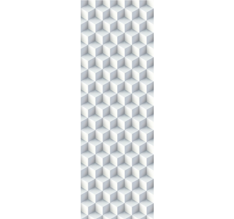 3d hvide terninger 3d tapet - TenStickers