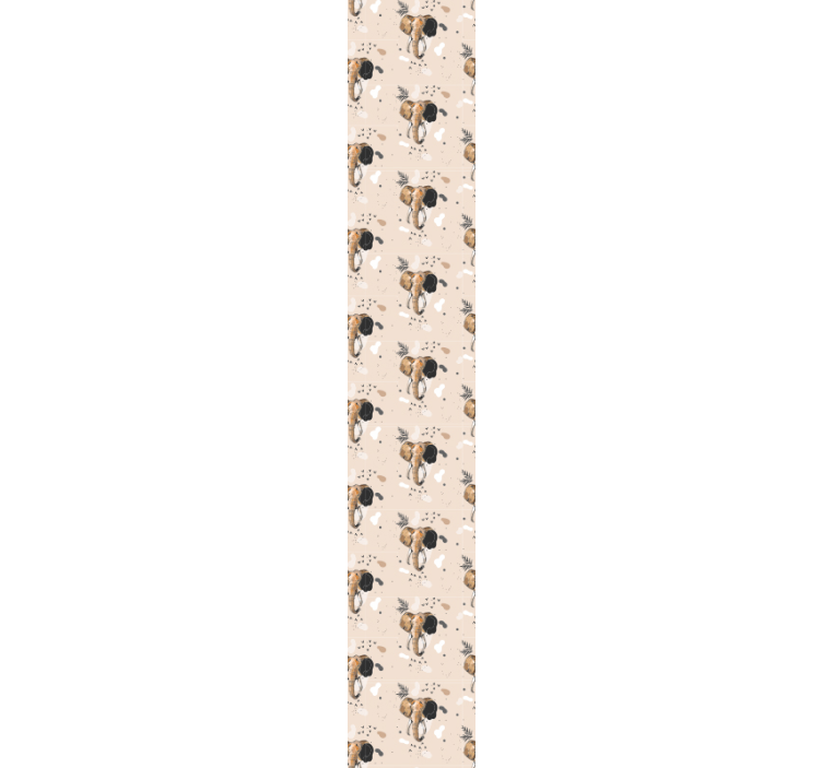 Elefant motiv mønster tapet med elefanter - TenStickers