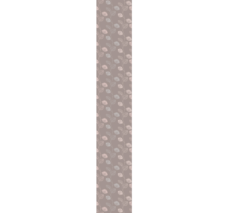 Blomsterkonturdesign blomster tapet - TenStickers