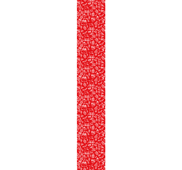 Blomstret rødt mønster natur tapet - TenStickers