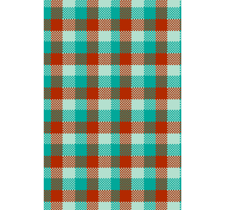Gingham mønster geometrisk tapet - TenStickers