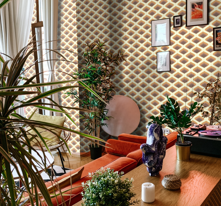 60'er kronblade mønster tapet - TenStickers