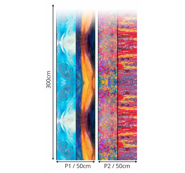 Tapet farverig splash - TenStickers