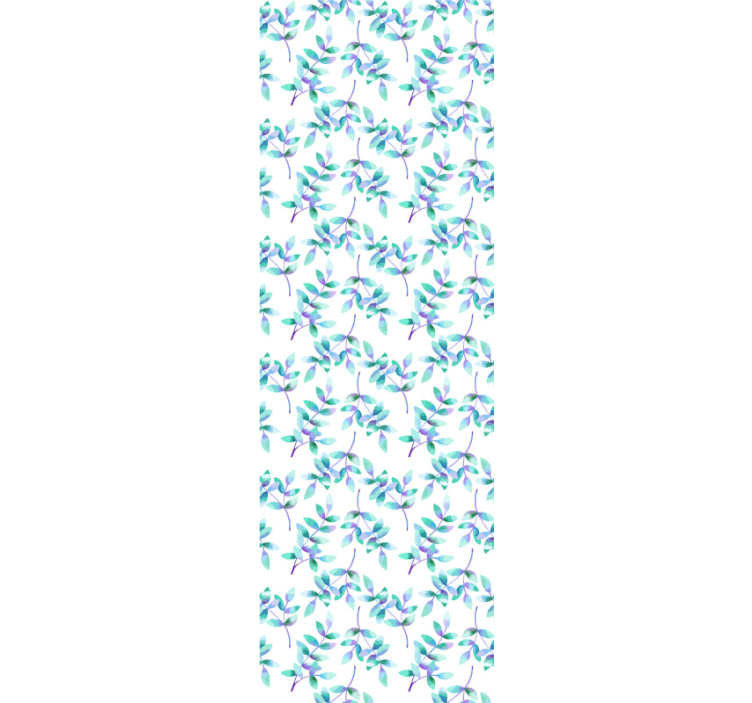 Botanisk grønt design tapet blade - TenStickers