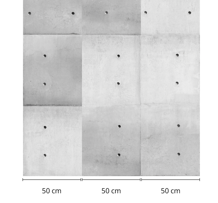 Charmen med betongrå tapet - TenStickers