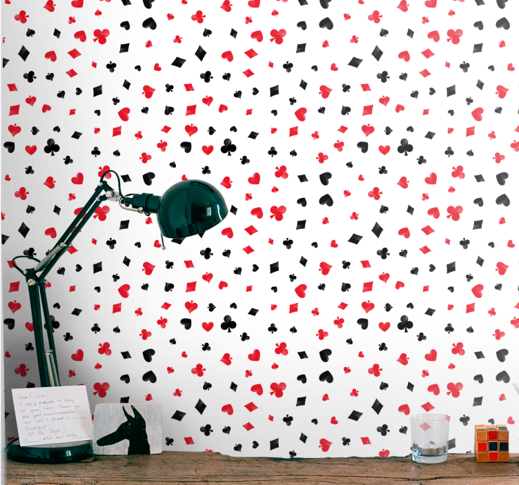 Teenage tapet spillekort symboler - TenStickers