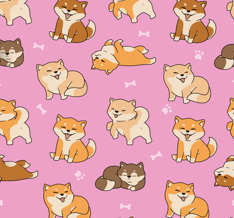 Legende shiba inus katte tapet - TenStickers