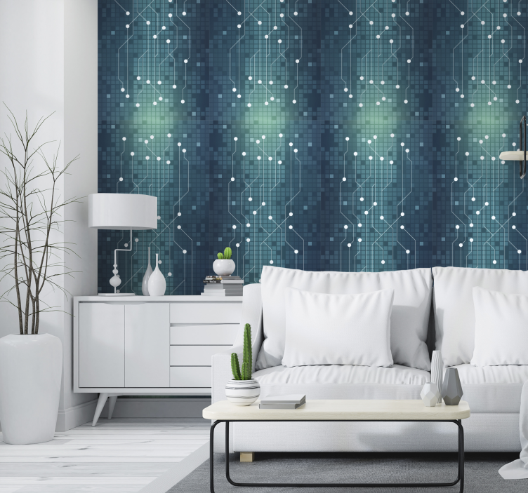 Abstrakt metro tapet - TenStickers