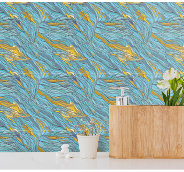 Abstrakt organisk flow abstrakt tapet - TenStickers