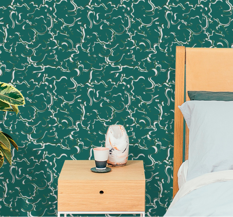 Abstrakte hvirvler geometrisk tapet - TenStickers