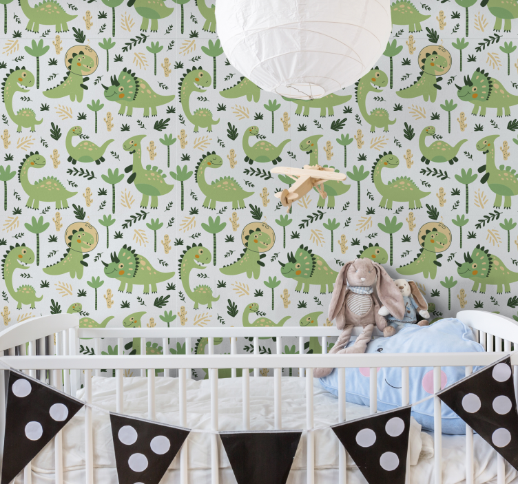 Baby dinosaurer dyr tapet - TenStickers