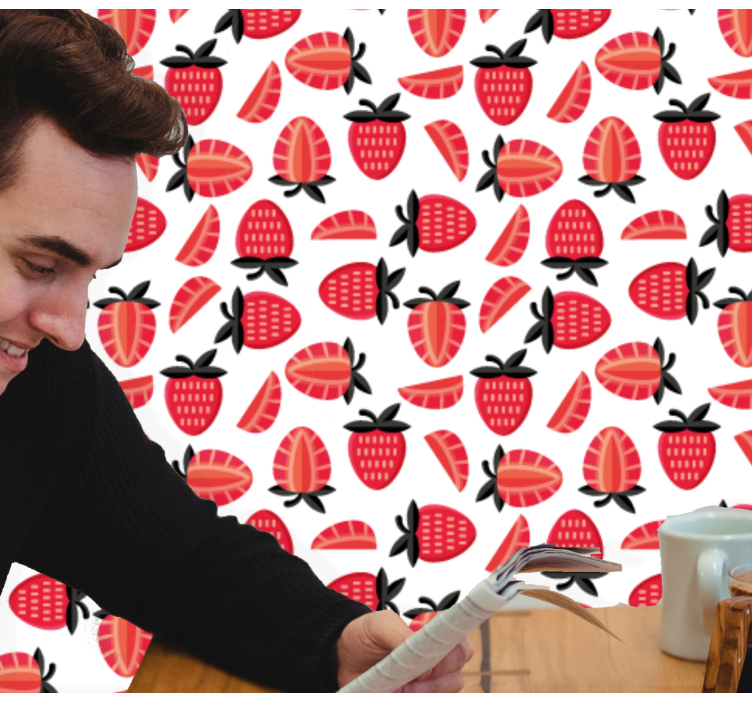 Bær mønster natur tapet - TenStickers