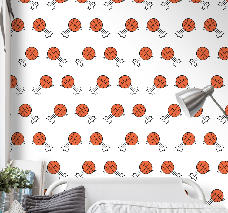 Baggrund af håndtegnet basketball tapet - TenStickers