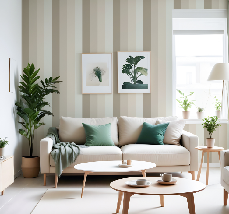 Beige nuancer Vertikal tapet - TenStickers