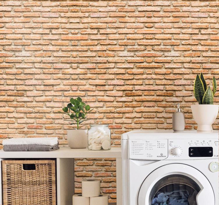 Beige tekstureret mønster sten tapet - TenStickers