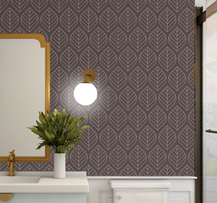 Bladmønster elegance tapet blade - TenStickers