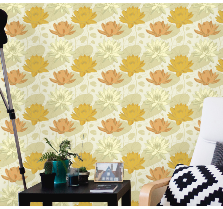 Blomsterarrangement mønster blomster tapet - TenStickers