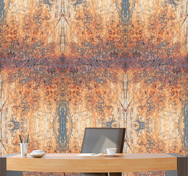 Brunt og gråt beton struktur tapet - TenStickers