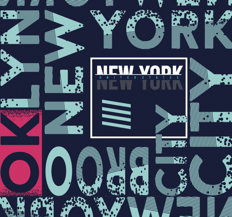 Urban typografi new york tapet - TenStickers