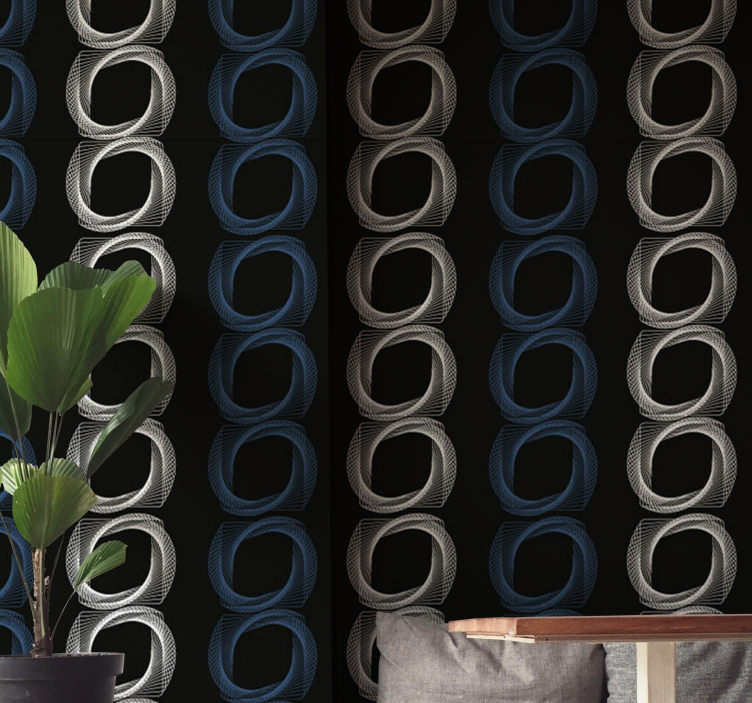 Cirkel mønstre abstrakt tapet - TenStickers