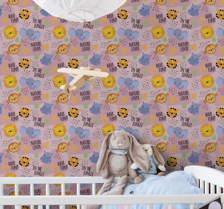 Jungle naturelsker baby tapet - TenStickers